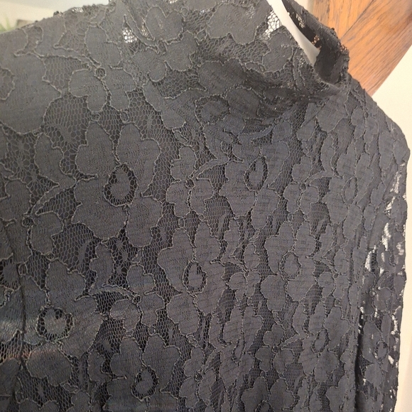 INC International Concepts Black Long Bell Sleeve Lace Sheath Dress - Picture 3 of 8